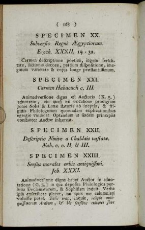 Specimen XXI. - Specimen XXV.