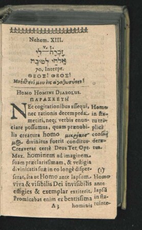 Homo Homini Diabolus. Paraskeue