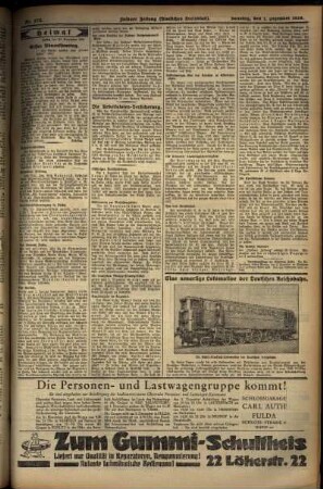 Zweite Ausgabe vom Sonntag, den 01. Dezember 1929.