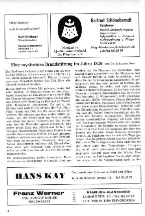 Eine mysteriöse Brandstiftung im Jahre 1826