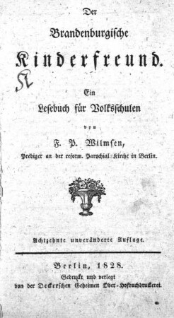 Der Brandenburgische Kinderfreund : ein Lesebuch für Volksschulen