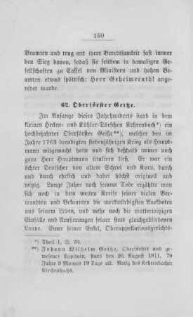 62. Oberförster Weiße.