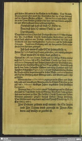Mitwochs, den 29. Decembris, ...
