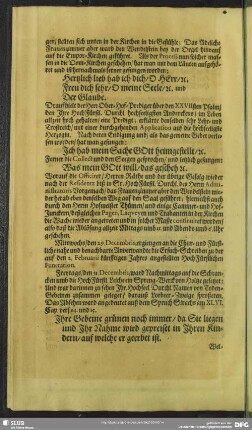 Mitwochs, den 29. Decembris, ...