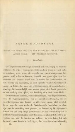 Zesde hoofdstuk. Schets van Indie's toestand ...