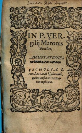 In P. Vergilij Maronis Bucolica, Annotationes