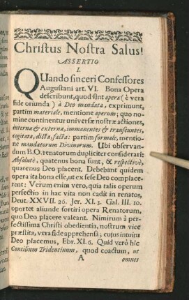 Christus Nostra Salus! Assertio