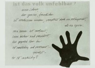 Collagen zu Brecht-Texten, "Ist das Volk unfehlbar?"
