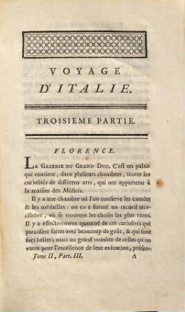 Voyage D'Italie, Ou Recueil De Notes Sur les Ouvrages de Peinture & de Sculpture, qu'on voit dans les principales villes d'Italie, 2