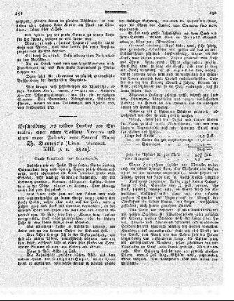 Beschreibung des wilden Hundes von Sumatra, einer neuen Gattung Viverra und eines neuen Fasans (Linn. transact. XIII. p. 1. 1821)