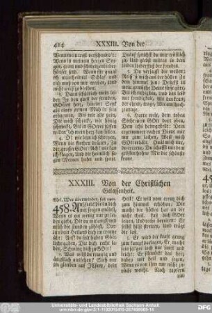 XXXIII. Von der Christlichen Gelassenheit.
