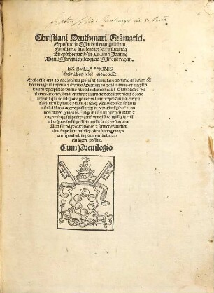 Christiani Druthmari Gra[m]matici. Expositio in Matheu[m] euangelistam Familiaris luculenta: et lectu iucunda Cu[m] epithomatib[us] in Lucam et Joanne[m]. Epistola. San. Martini episcopi ad Mirone[m] regem ...