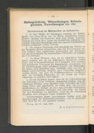 Einwinterung im Mühlengraben zu Leitmeritz.