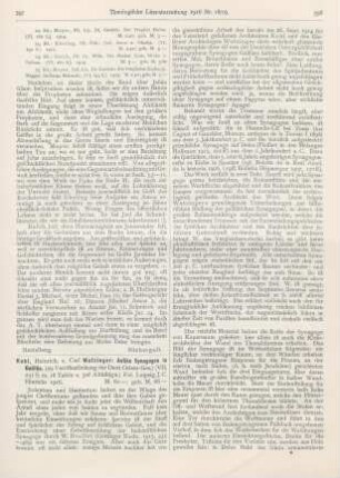 397-399 [Rezension] Kohl, Heinrich, Antike Synagogen in Galiläa