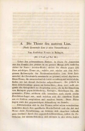 Die Thone des unteren Lias