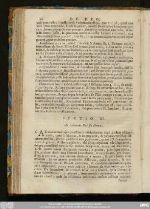 Sectio III. An voluntas Dei sit libera.