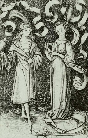 Jüngling mit Falke und Dame