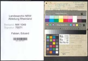 Entnazifizierung Eduard Fabian , geb. 24.06.1891 (Kaufmaennischer Angestellter)