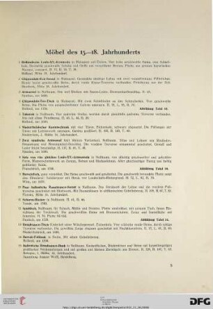 Möbel des 15.-18. Jahrhunderts (Nr. 1-205)