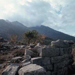 Samothrake, Paläopolis. Blick von den antiken Mauern