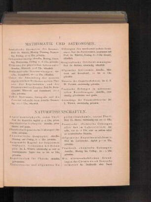 Mathematik und Astronomie.