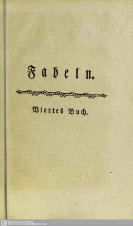 Fabeln. Viertes Buch