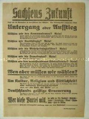 Wahlflugblatt der NSDAP zur sächsischen Landtagswahl (?)