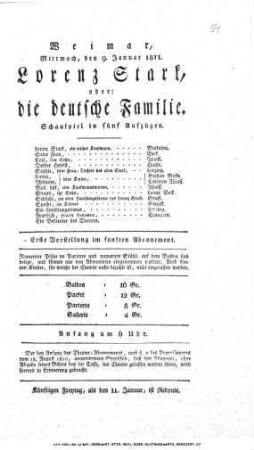 Lorenz Stark, oder: die deutsche Familie