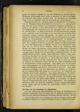 ¬Der¬ Krieg und das Seelenleben der Jugendlichen