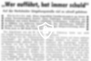 "Wer auffährt, hat immer schuld"