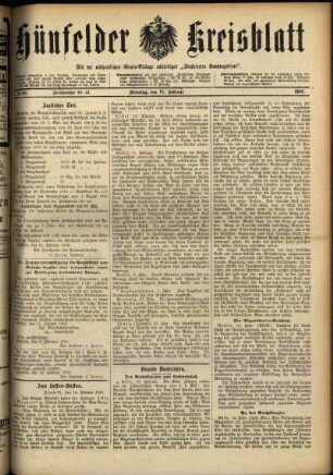 Ausgabe vom Dienstag, den 15. Februar 1916.