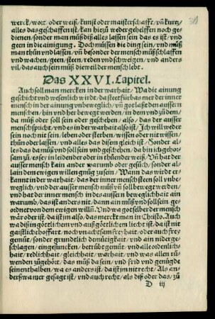 Das XXVI. Capitel.