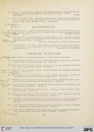 Teppiche, Textilien (Nr. 256-315)