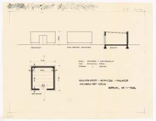 Physikalische Institute der Universität Köln: Grundriss, Schnitt und Ansicht, 1:50