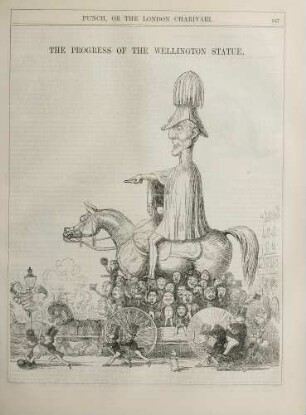 The progress of the Wellinton statue