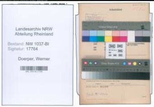 Entnazifizierung Werner Doerper , geb. 17.07.1907 (Stadtinspektor)