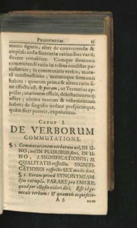 Caput I. De Verborum Commutatione.