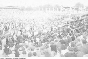 Dresden, Heinz-Steyer-Stadion. Auftritt des Alexandrow Ensemble der sowjetischen Armee, 9. September 1948