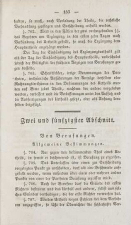 Zwei und fünfzigster Abschnitt. Von Berufungen