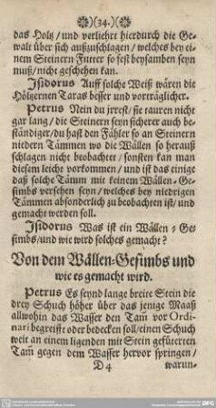 Von dem Wällen-Gesimbs und wie es gemacht wird.