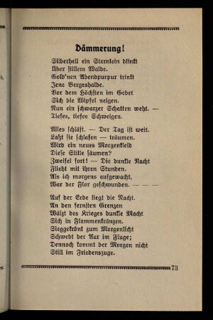 73-74, Dämmerung