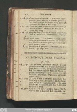 XX. Deductiones Variae.