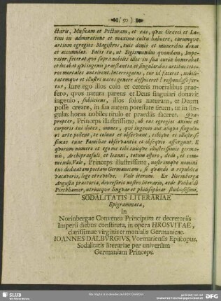 Sodalitatis Literariae Epigrammata