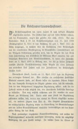 496-505 Die Reichswertzuwachssteuer