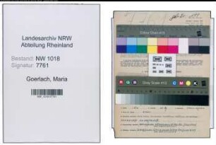 Entnazifizierung Maria Goerlach , geb. 10.06.1920 (Arbeiter)