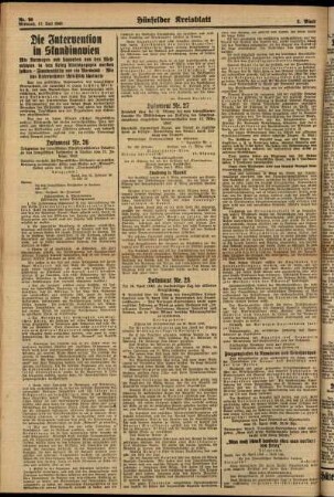 Zweite Ausgabe vom Mittwoch, den 17. Juli 1940.