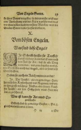 X. Von bösen Engeln.