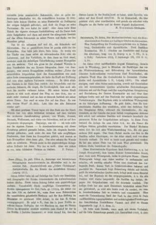 74-75 [Rezension] Baumstark, Anton, Die Modestianischen und die Konstantinischen Bauten am Heiligen Grabe zu Jerusalem