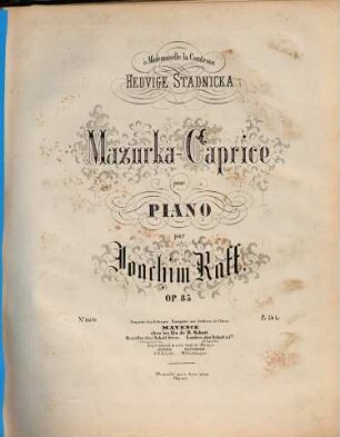 Mazurka-Caprice : pour piano ; op. 83