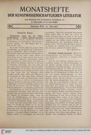 [Rezension von: Ed. Heyk, Anselm Feuerbach]